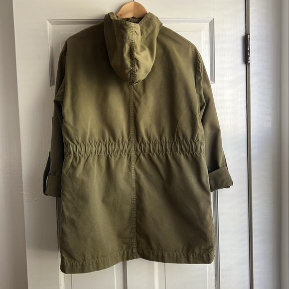 Zara Green Military Jacket with Hood (Size Medium) - Picture 4 of 14